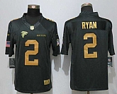 Nike Atlanta Falcons #2 Matt Ryan Anthracite Gold Salute to Service Limited Stitched Jersey,baseball caps,new era cap wholesale,wholesale hats